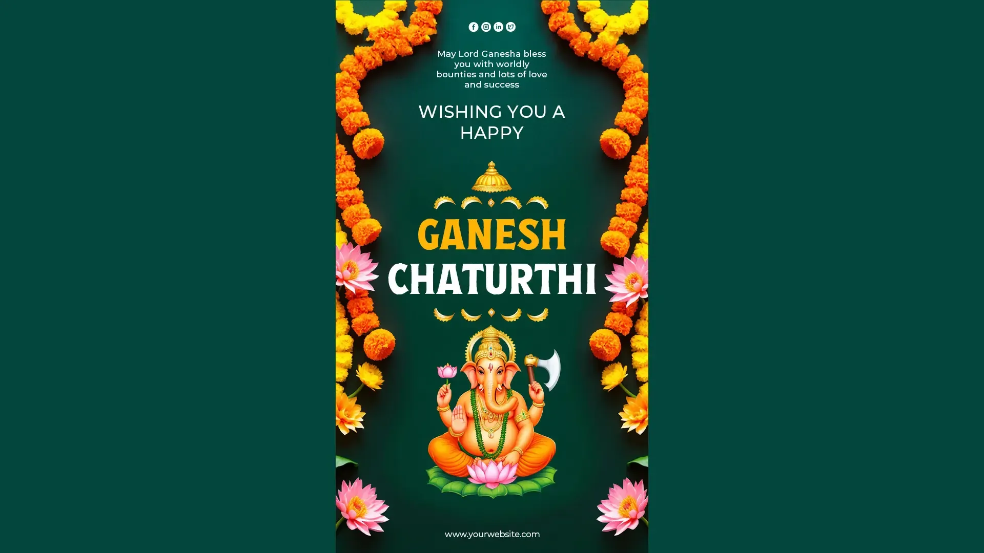 Instagram Ready Ganesh Chaturthi Story PSD Template image